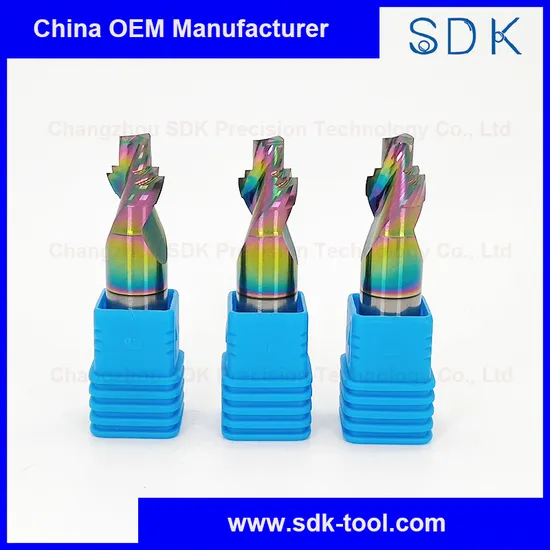 Customized Cutting Tools Solid Carbide 2 Flutes 3 Steps Aluminium End Mill with Dlc Coating